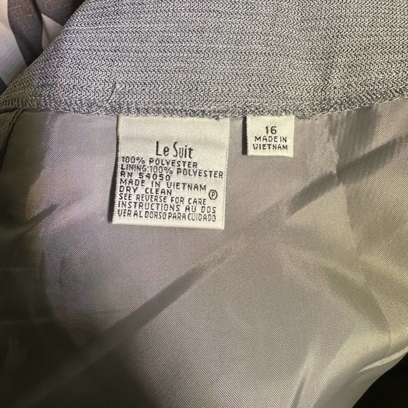 Le Suit 2 Piece Suit Pants & Blazer Size 16 Gray New Without Tags - Picture 9 of 16